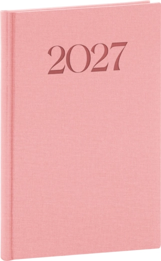 Notique savaitinis dienoraštis Biella 2027 m. rožinis 15 × 21 cm