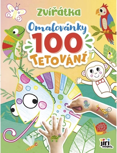 Spalvinimo knygelė ir 100 tatuiruočių „Gyvūnėliai“