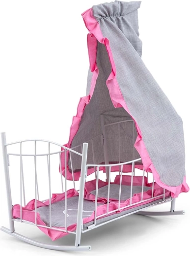 Milly Mally lovytė ir lopšys lėlėms Lily su baldakimu Prestige Pink