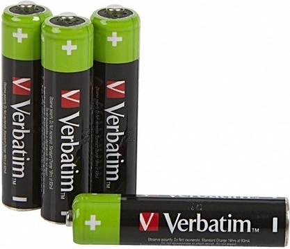 Rechargeable AAA Batteries 950 mAh Verbatim, 4 pcs