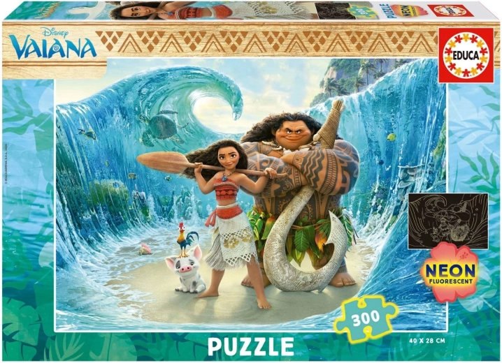EDUCA Glow-in-the-Dark Puzzle Moana the Brave, 300 Pieces