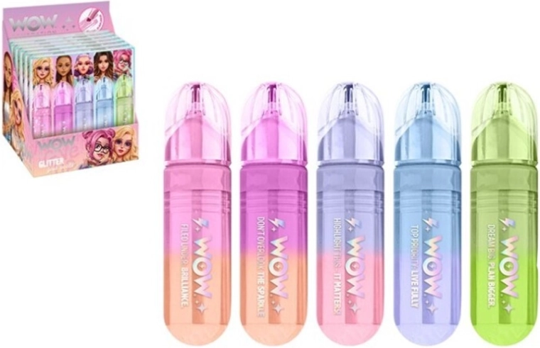 Set of glitter highlighters WOW Generation – pastel, 5 pcs