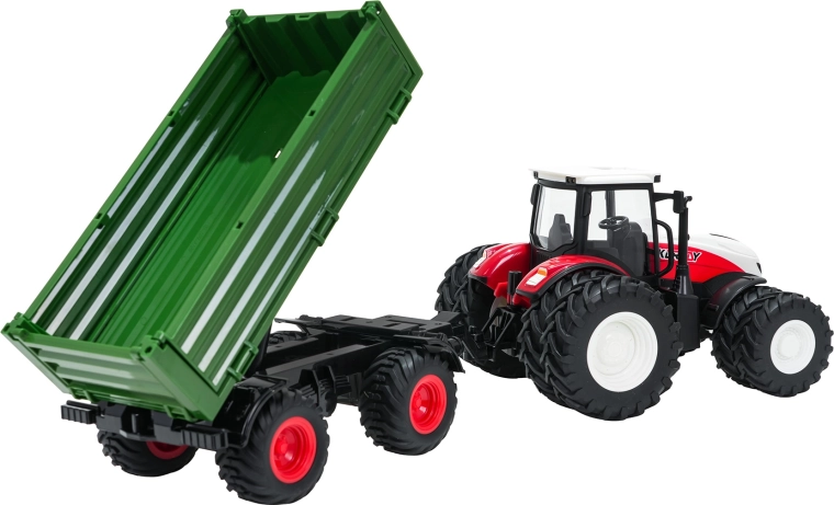 Tikras ūkininko žaidimas su išverčiama priekaba