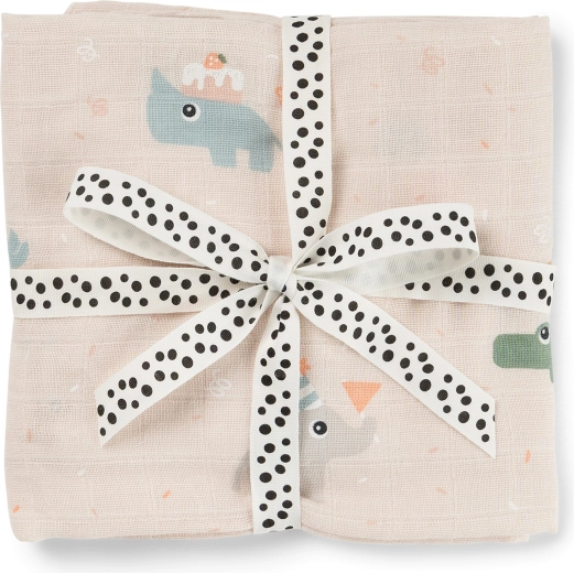 Done by Deer Celebration Muslin Swaddle Blanket Pink