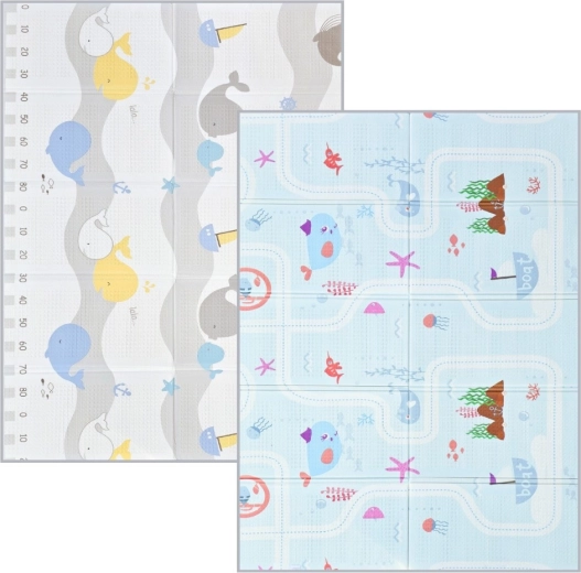 NANNA sulankstomas dvipusis putplasčio žaidimų kilimėlis Jūra 200 × 150 cm