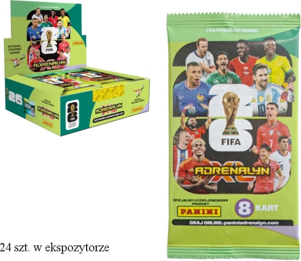 Panini FIFA pasaulio taurė 2026 Adrenalyn XL kortelių pakelis