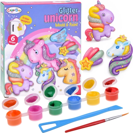 Glitter Unicorn Magnet-Making Kit Color Day