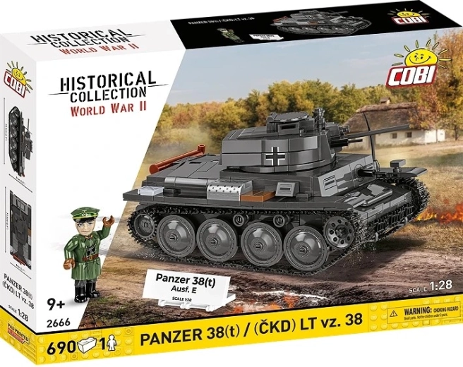 Panzer 38(t) / LT vz. 38 2 viename – 690 detalių konstruktorius