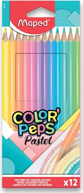 Spalvoti pieštukai MAPED Color'Peps Pastel 12 vnt.