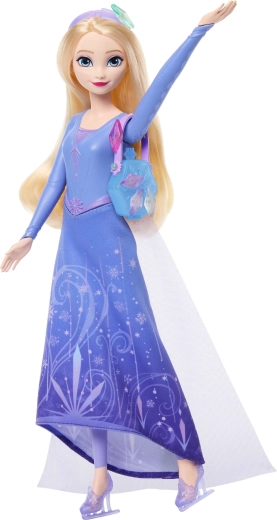 Elsa doll on skates with a poseable body