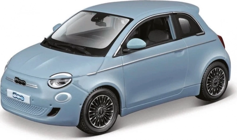 Bburago metalinis automobilio modelis 1:24 Fiat 500e mėlynas (2023)