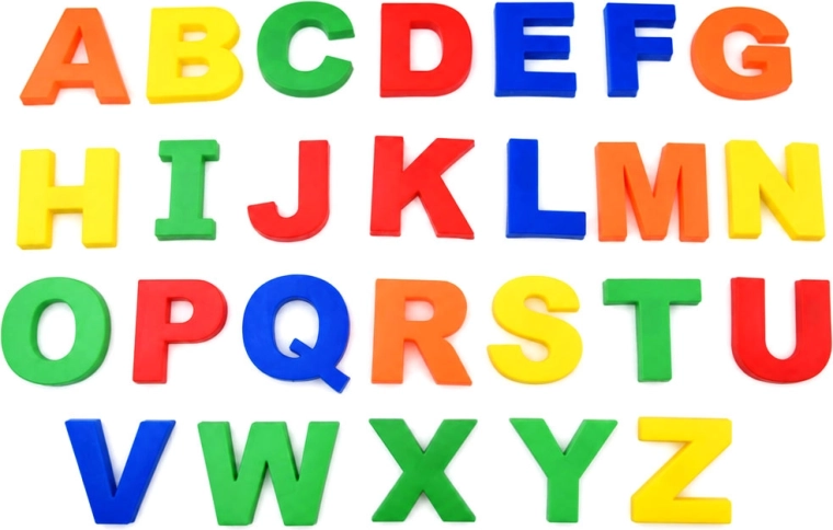 Colorful uppercase and lowercase letters
