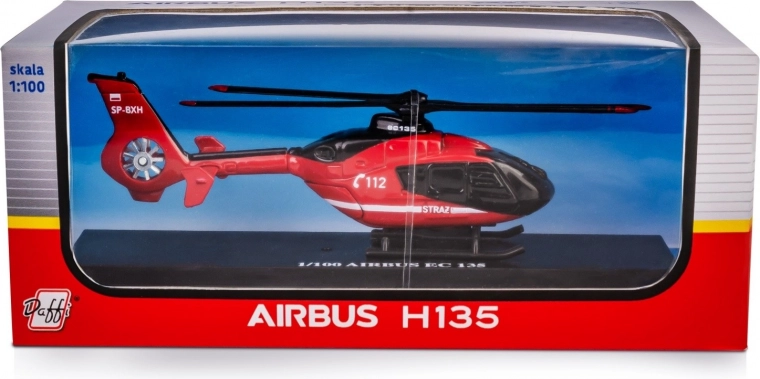 Ugniagesių gelbėjimo sraigtasparnis Airbus EC135 1:100 metalinis modelis