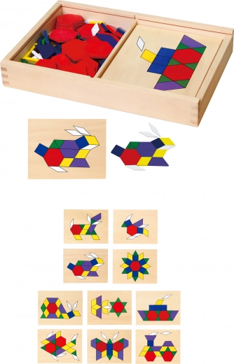 VIGA medinė geometrinė mozaika, 148 detalės