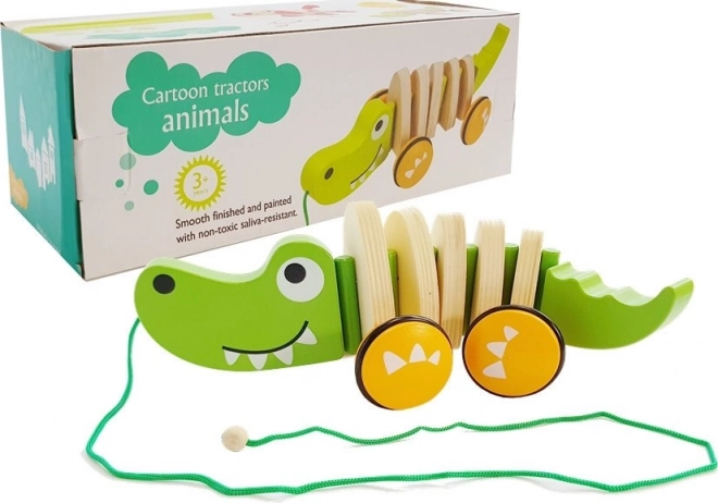 Medinis traukiamas krokodilas