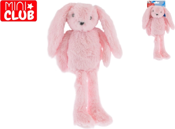 Mini Club rožinis pliušinis zuikutis ilgomis kojomis 37 cm