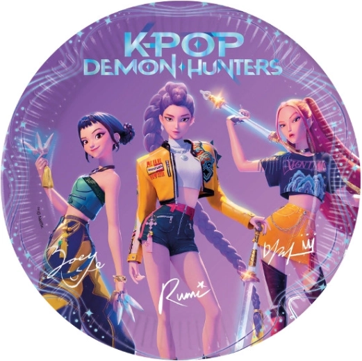Popierinės lėkštutės Demon hunters K-POP 23 cm (8 vnt.)