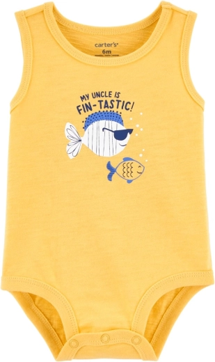 Carter's baby sleeveless bodysuit Yellow Fish – 24m