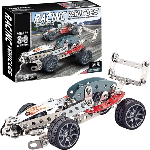Lenktyninio automobilio metalinis konstruktorius (146 vnt.)