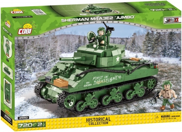 COBI Tank Building Set Sherman M4A3E2 Jumbo Cobra King (720 pieces)