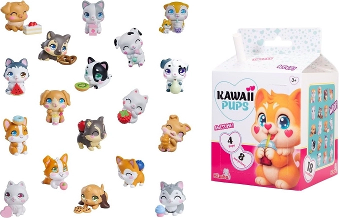 SMBA kawaii šuniukai – rinkinys 4 vnt.
