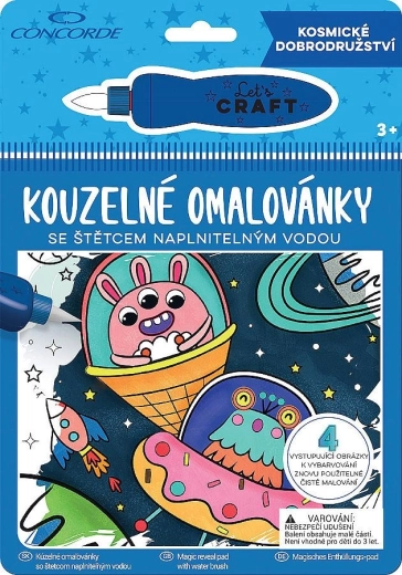Stebuklingos Concorde vandens spalvinimo knygelės – kosminis nuotykis