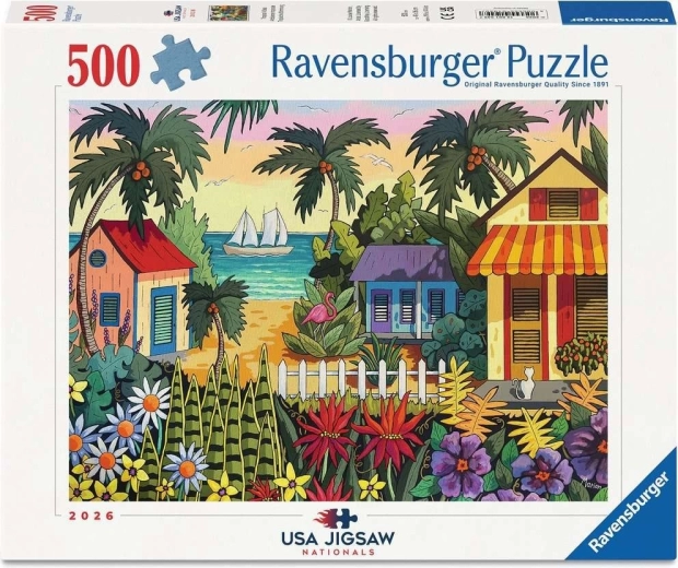 Ravensburger dėlionė USA Jigsaw Nationals: tropinė atmosfera (500 dalių)
