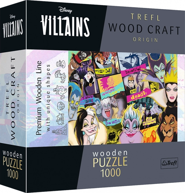 TREFL Wood Craft Origin Wooden Puzzle Disney: Villains Gathering 1000 pieces