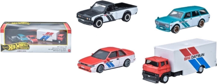 Hot Wheels Premium Set of 4 Cars BRE Datsun