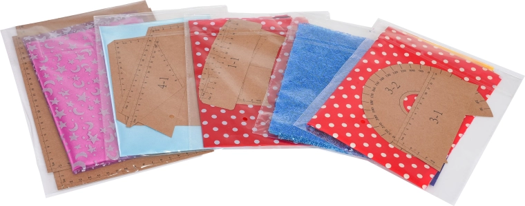 Iš anksto iškirpti audiniai ir popieriniai trafaretai