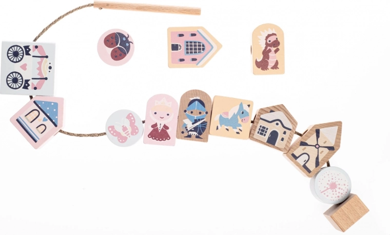 Cubika Pastel Lacing Fairy Tale – wooden lacing set