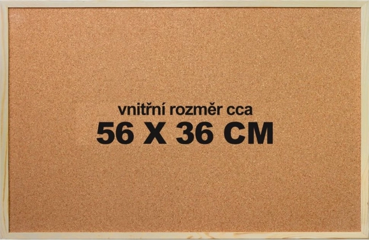 Kamštinė dėlionės lenta 56 × 36 cm su rėmeliu
