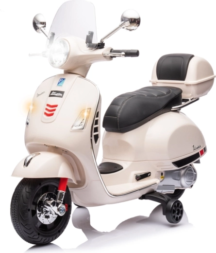 Elektrinis vaikiškas paspirtukas Milly Mally Vespa GTS Super baltas