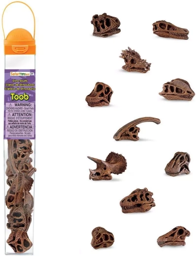 Safari Ltd. TOOBS tūbelė – dinozaurų kaukolės