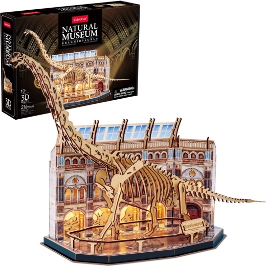 3D Puzzle with LED Brachiosaurus CUBICFUN – Fossil Museum