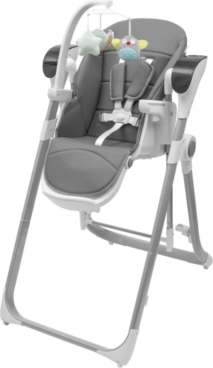 Vaikiška maitinimo kėdutė ir supynė 2in1 NEW BABY Smart, pilka