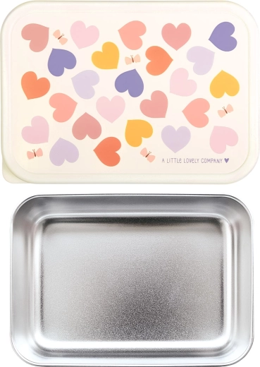 A Little Lovely Company stainless steel lunch box with lid – Heart