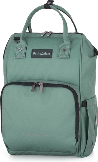 Petite&Mars diaper backpack for stroller Jack Catchthemoment Misty Green