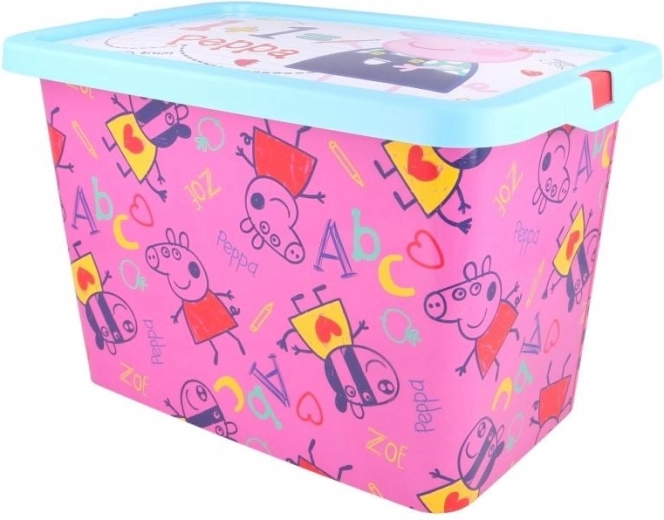 Storage box with clip-on lid Peppa Pig