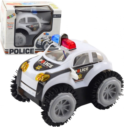 Policijos apvirtukas automobilis su 360° apsisukimu
