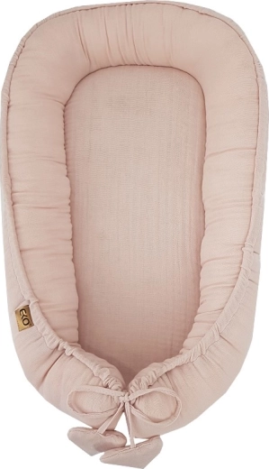 Eco muslin baby nest Powder Pink 90 × 60 cm