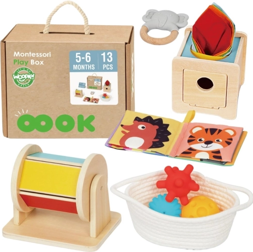 Montessori educational box 6-in-1 for babies 5–6 months WOOPIE