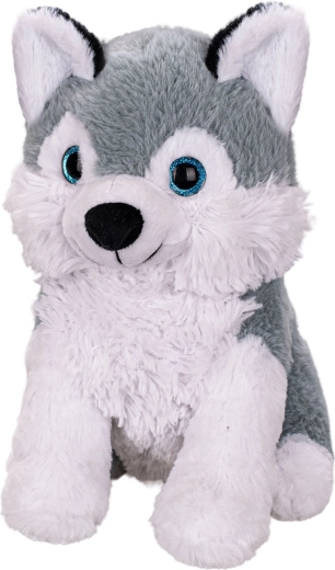 Plush Sitting Husky 25 cm