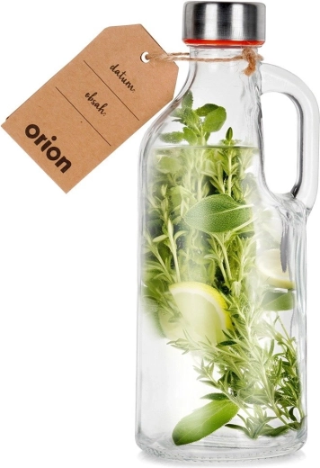 Stiklinis butelis su ąsele 550 ml