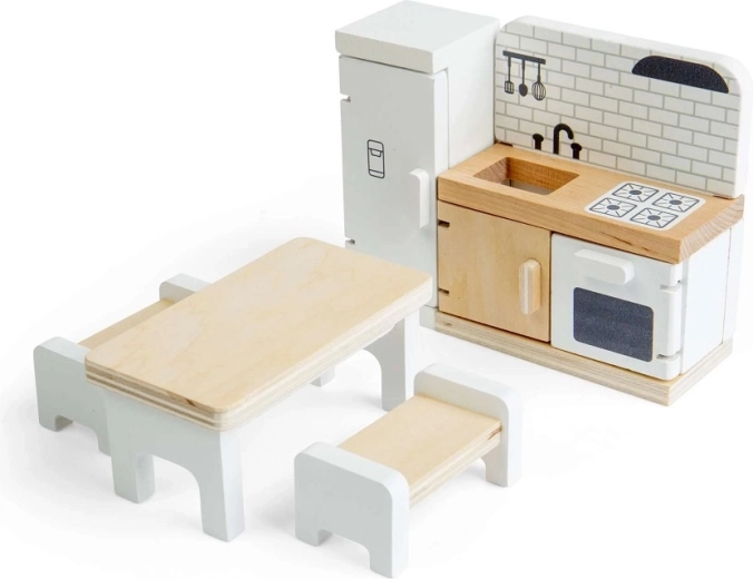 Bigjigs Toys wooden kitchen set for a dollhouse