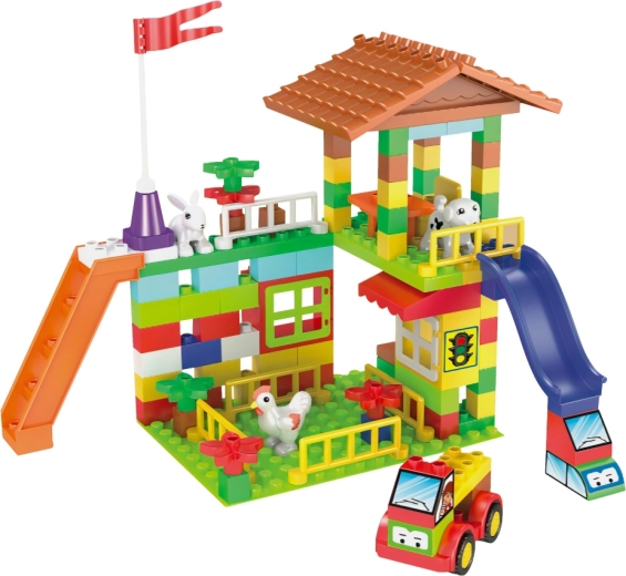 L-W Toys Junior ūkio kaladėlės – konstruktorius patiems mažiausiems, 120 vnt.