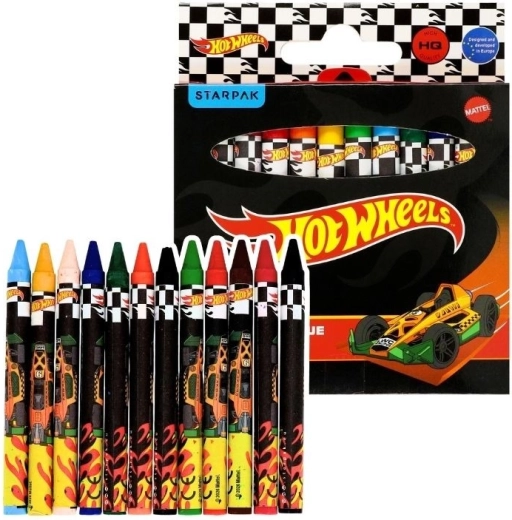 Hot Wheels Black Crayons, 12 colors