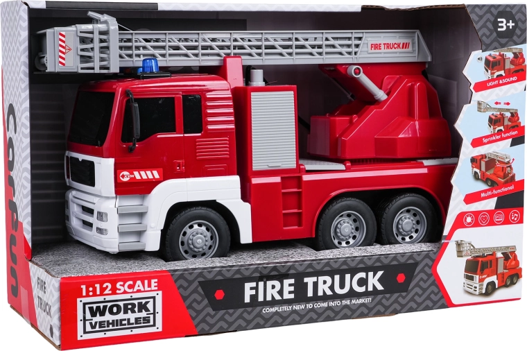 Fire Truck with Lights, Sound and Water Function 1:12