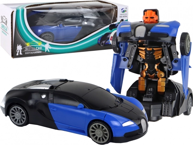 Car-robot 2-in-1 blue with light effects