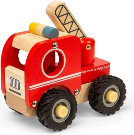 Medinis gaisrinis automobilis Bigjigs Toys